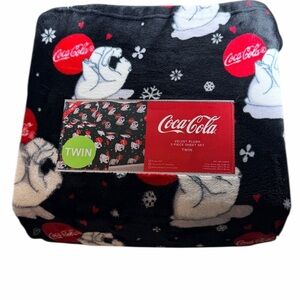 Coca-Cola Plush Twin Sheet Set 3 piece
with polar bears